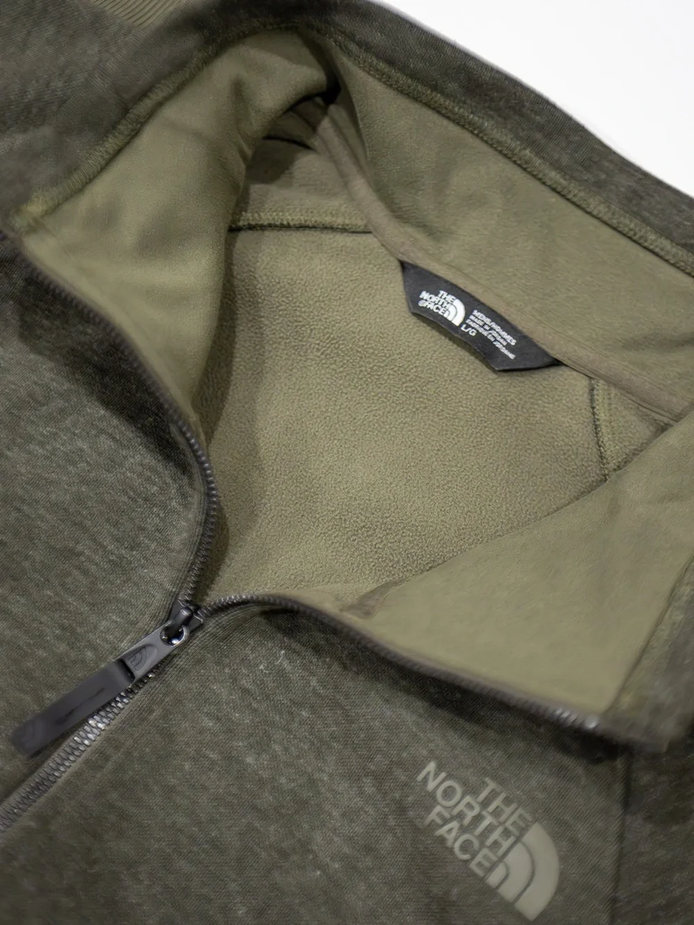 The North Face Olive Green Lightweight Zip Hoodie Jacket